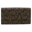 LOUIS VUITTON Monogram Graffiti Porte Monnaie Credit Khaki M92188 Auth 207981V-2