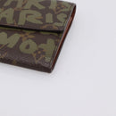 LOUIS VUITTON Monogram Graffiti Porte Monnaie Credit Khaki M92188 Auth 207981V-7
