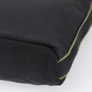 CHANEL Sports Line Shoulder Bag Canvas Black Silver CC Auth 207983-12