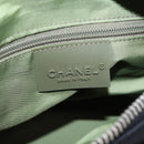 CHANEL Sports Line Shoulder Bag Canvas Black Silver CC Auth 207983-17