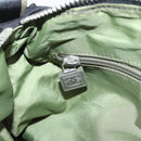 CHANEL Sports Line Shoulder Bag Canvas Black Silver CC Auth 207983-21
