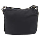 CHANEL Sports Line Shoulder Bag Canvas Black Silver CC Auth 207983-3