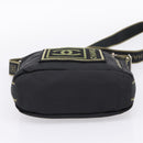 CHANEL Sports Line Shoulder Bag Canvas Black Silver CC Auth 207983-9