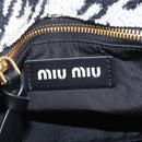 Miu Miu Hand Bag Pile 2way Black Gold Auth 207984A-20