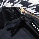 Miu Miu Hand Bag Pile 2way Black Gold Auth 207984A-24