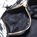 Miu Miu Hand Bag Pile 2way Black Gold Auth 207984A-25