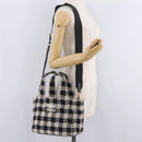 Miu Miu Hand Bag Pile 2way Black Gold Auth 207984A-26