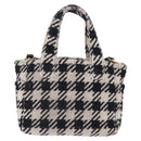 Miu Miu Hand Bag Pile 2way Black Gold Auth 207984A-3