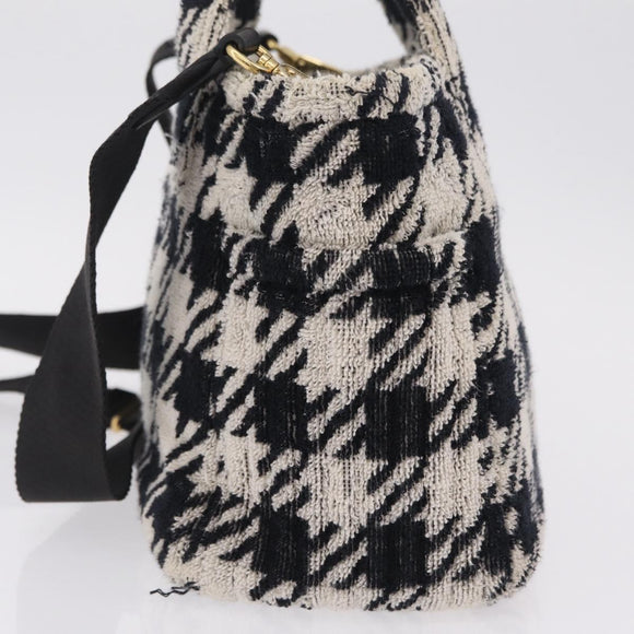 Miu Miu Hand Bag Pile 2way Black Gold Auth 207984A