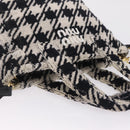 Miu Miu Hand Bag Pile 2way Black Gold Auth 207984A-6