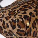 PRADA Hand Bag Harako leather 2way Beige Gold Auth 207985-14