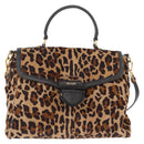 PRADA Hand Bag Harako leather 2way Beige Gold Auth 207985-2