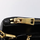 PRADA Galleria Hand Bag Saffiano leather 2way Black Gold Auth 207986V-32