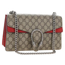 GUCCI GG Supreme Dionysus Chain Shoulder Bag PVC Beige 400249 Auth 207987V-1