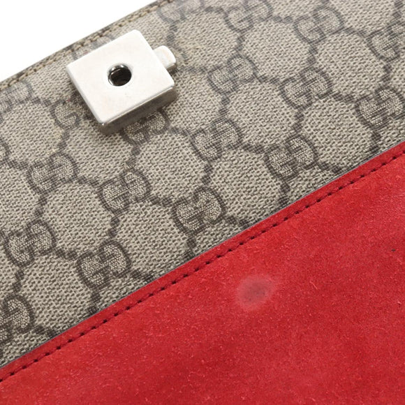 GUCCI GG Supreme Dionysus Chain Shoulder Bag PVC Beige 400249 Auth 207987V