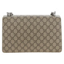 GUCCI GG Supreme Dionysus Chain Shoulder Bag PVC Beige 400249 Auth 207987V-3