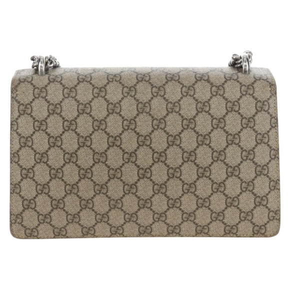 GUCCI GG Supreme Dionysus Chain Shoulder Bag PVC Beige 400249 Auth 207987V