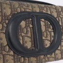 Christian Dior Trotter Canvas Chain Shoulder Bag Navy Gold Auth 207989-17