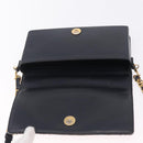 Christian Dior Trotter Canvas Chain Shoulder Bag Navy Gold Auth 207989-18