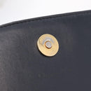 Christian Dior Trotter Canvas Chain Shoulder Bag Navy Gold Auth 207989-19