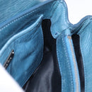 Miu Miu Matelasse Chain Shoulder Bag Vitellolux Blue Silver Auth 207991A-23