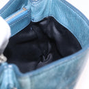 Miu Miu Matelasse Chain Shoulder Bag Vitellolux Blue Silver Auth 207991A-26