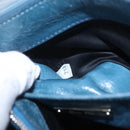 Miu Miu Matelasse Chain Shoulder Bag Vitellolux Blue Silver Auth 207991A-30