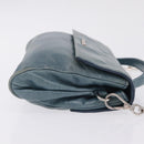 Miu Miu Matelasse Chain Shoulder Bag Vitellolux Blue Silver Auth 207991A-4