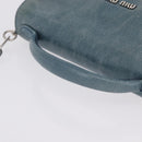 Miu Miu Matelasse Chain Shoulder Bag Vitellolux Blue Silver Auth 207991A-7