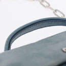 Miu Miu Matelasse Chain Shoulder Bag Vitellolux Blue Silver Auth 207991A-8