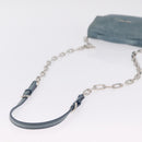 Miu Miu Matelasse Chain Shoulder Bag Vitellolux Blue Silver Auth 207991A-8