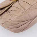 Miu Miu Hand Bag Vitellolux 2way Pink Gold Auth 207996-14