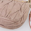 Miu Miu Hand Bag Vitellolux 2way Pink Gold Auth 207996-15