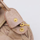 Miu Miu Hand Bag Vitellolux 2way Pink Gold Auth 207996-21
