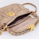 Miu Miu Hand Bag Vitellolux 2way Pink Gold Auth 207996-22