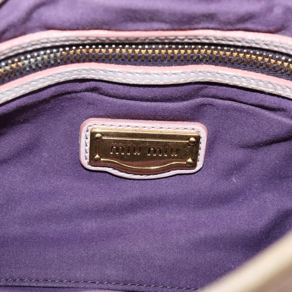 Miu Miu Hand Bag Vitellolux 2way Pink Gold Auth 207996