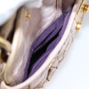 Miu Miu Hand Bag Vitellolux 2way Pink Gold Auth 207996-31