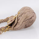 Miu Miu Hand Bag Vitellolux 2way Pink Gold Auth 207996-4