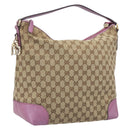 GUCCI GG Canvas Shoulder Bag Beige Gold 269958 Auth 207998A-1