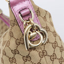 GUCCI GG Canvas Shoulder Bag Beige Gold 269958 Auth 207998A-17
