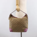 GUCCI GG Canvas Shoulder Bag Beige Gold 269958 Auth 207998A-24