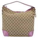 GUCCI GG Canvas Shoulder Bag Beige Gold 269958 Auth 207998A-2