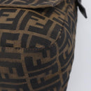 FENDI Zucca Canvas Mamma Baguette Shoulder Bag Brown Black Auth 207999A-10