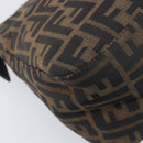 FENDI Zucca Canvas Mamma Baguette Shoulder Bag Brown Black Auth 207999A-13