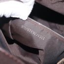 FENDI Zucca Canvas Mamma Baguette Shoulder Bag Brown Black Auth 207999A-24