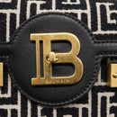 BALMAIN B-Buzz23 Hand Bag Canvas 2way Black Gold Auth 208002M-20