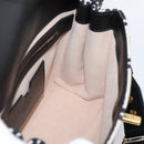 BALMAIN B-Buzz23 Hand Bag Canvas 2way Black Gold Auth 208002M-24