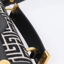 BALMAIN B-Buzz23 Hand Bag Canvas 2way Black Gold Auth 208002M-14