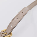 PRADA Tote Bag Leather 2way Gray Gold Auth 208003V-8