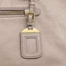 PRADA Tote Bag Leather 2way Gray Gold Auth 208003V-22